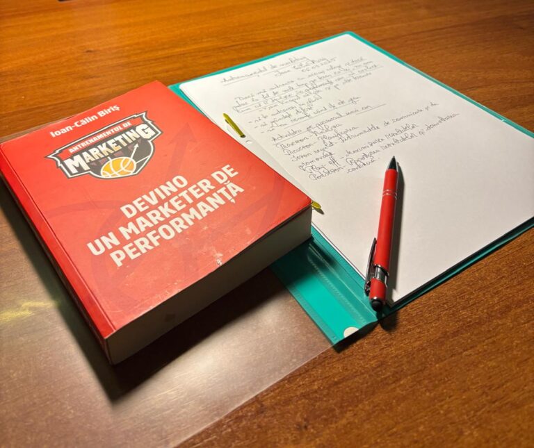 Antrenamentul de marketing, un joc de baschet